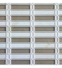 Pure white color horizontal stripes transparent flat scale and cylinder stick with vertical thread stripes rollup mechanism PVC Blinds 